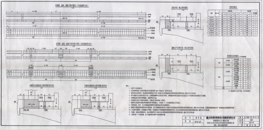 高鐵水泥電纜槽、蓋板、遮板平面安裝布置圖PDF下載